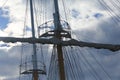 Foremast of sailing ship Royalty Free Stock Photo