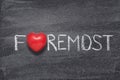 Foremost word heart Royalty Free Stock Photo
