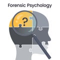 Forensic Psychology vector illustration graphic Royalty Free Stock Photo