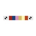 Forensic ruler with a color samples