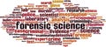 Forensic science word cloud