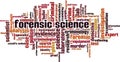 Forensic science word cloud