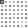 Forensics elements vector icons set