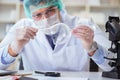 The forensics investigator working in lab on crime evidence Royalty Free Stock Photo