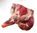 Forequarter of beef hanging in a butchery Royalty Free Stock Photo