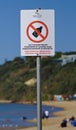 Foreshore regulation no alcohol sign