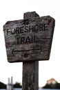 Foreshore trail signage Royalty Free Stock Photo