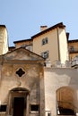 Foreshortening seen from the square in the center of the grain in the province of Trento in Rovereto (Italy)