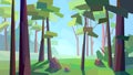 Low poly light forest Royalty Free Stock Photo