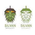Forest abstract man in a form of hop vector design