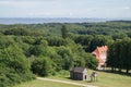 Forest around Moesgaard Mansion with old viking stave church, Aarhus, Denmark Royalty Free Stock Photo