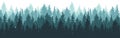 Forest background, nature, landscape. Pine, spruce, christmas tree. Fog evergreen coniferous trees. Silhouette vector Royalty Free Stock Photo