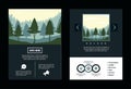 Forest brochure infographic Royalty Free Stock Photo