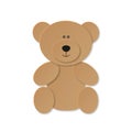 Forest brown bear toy in papercut style