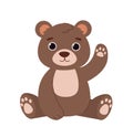Forest brown bear vector concept