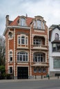 Forest, Brussels Capital Region, Belgium - Decorated facade of an upper class house