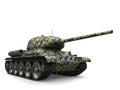 Forest camo old military tank Royalty Free Stock Photo