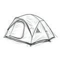 forest camping tent ai generated Royalty Free Stock Photo