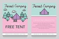 Forest camping themed gift voucher template