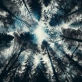 Forest Canopy Multiple Exposure Photogram Layered images of leav
