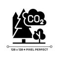 Forest carbon black glyph icon Royalty Free Stock Photo