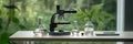 Forest Carbon Lab Analysis Station Scientific research environmental analysis microscopy lab equipment nature A lab Royalty Free Stock Photo