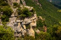 Forest cliffs in the city Tavertet area. Central Catalonia Royalty Free Stock Photo