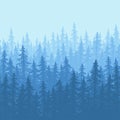 Forest coniferous trees seamless landscape