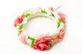 Forest coronal or colorful fake flower crown. Royalty Free Stock Photo