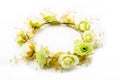 Forest coronal or colorful fake flower crown. Royalty Free Stock Photo