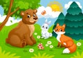 Forest cute animals Royalty Free Stock Photo