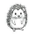 forest cute hedgehog ai generated