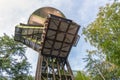 Forest of Dutch national park Veluwe with watch-tower