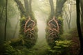 Forest earth lungs, Climate Change Concept art, Gnerative AI