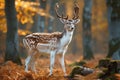 Forest elegance Male fallow deer in the European wilderness Royalty Free Stock Photo