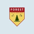 Forest emblem logo icon vector design