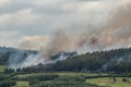 A Forest Fire Above a Golf Course in County Wicklow