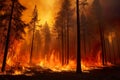 forest fire, brave firefighters are on the frontlines, battling flames and smoke to protect lives and natural landscapes. Royalty Free Stock Photo