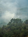 Forest Fire Burning in Loei Province the high land forest. Amongst the forested hills some local people continue to live self