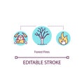 Forest fire concept icon Royalty Free Stock Photo