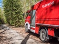 Forest fire danger German Fire truck