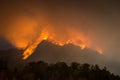 Forest fire, Lake Lure, North Carolina Royalty Free Stock Photo