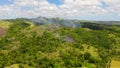 Forest fire in the rainforest. Bohol,Philippines. Royalty Free Stock Photo