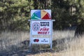 Wildfire Safety Sign Forest Fires Royalty Free Stock Photo