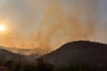Forest fire smoke in northern Thailand Royalty Free Stock Photo
