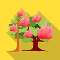 Forest fire vector icon in flat style for web Royalty Free Stock Photo