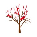 Forest fires icon, coniferous forest, vector illustration Royalty Free Stock Photo