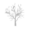 Forest fires icon, coniferous forest, vector illustration Royalty Free Stock Photo