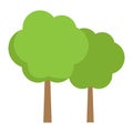 Forest flat icon, Travel and nature Royalty Free Stock Photo
