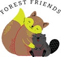 Forest friend Vector design for baby
